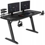 SENSE7 NOMAD Cybernetic gamer asztal, 140×60×75cm, fekete (13035384)