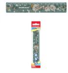 ErichKrause Natural Life műanyag vonalzó - 15 cm - zöld virágos (FR-55426)