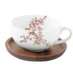 Easy Life Cseresznyevirágos porcelán csésze akácfa alátéttel - Sakura (VR-1082SAKU)
