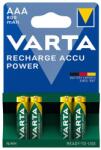 VARTA RECHARGE ACCU POWER elem (AAA, 1.2V, 800mAh Ni-MH, újratölthető) 4db/csomag (56703101404) - bluedigital