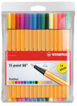 STABILO Tűfilc Stabilo point 88 10+5 neon 15 db-os klt (8815-1)