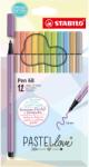 STABILO Pen 68 Pastellove filctollak, 1mm, 12 szín/készlet (SW681277)