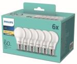 Philips 8718699775513 LED izzókészlet 6x8W-60W | E27 | 806lm | 2700K - 6 db-os készlet, fehér