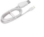  Prémium adat- és töltőkábel, Lightning/USB csatlakozóval, villogó fénnyel, 2A gyors töltés, 1 méter, átlátszó borítás, fehér (TB12382)