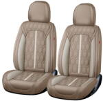 Carguard Husa scaun Huse auto premium 5 locuri Carguard Deluxe piele ecologică perforată - maro deschis - crem (HSA021) - vexio