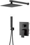 INVENA Paros set de duș ascuns cu duș de ploaie negru BS-09-004 (BS09004)