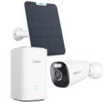 Reolink Kit camere supraveghere wireless WiFi cu panou solar si hub Reolink Full Color Argus Eco Ultra HUBXB360, 4K, Lumina alba / IR 10m, microfon si difuzor, slot card, vizualizare de pe telefon, HUB inclus