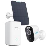Reolink Kit camere supraveghere wireless WiFi cu panou solar si hub Reolink Argus 3 Pro HUBXB330, 4 MP, IR 10 m, color noaptea 10 m, PIR, sirena, 6000mAh, slot card, microfon, detectie oameni/vehicule, HUB in