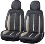 Carguard Husa scaun Huse auto premium 5 locuri Carguard Deluxe piele ecologică perforată - negru - alb (HSA023) - pcone