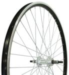 Remerx 26-os (20x559mm) MTB hátsó kerék, menetes racsnihoz, csavaros tengellyel, duplafalú felni, ezüst-fekete