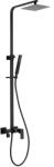 INVENA Paros kád és zuhany szett fal trópusi zuhany opcióval fekete AU-33-B04 (AU33B04)