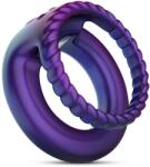 Hueman Jupiter Vibrating Cock and Ball Ring Purple Inel pentru penis
