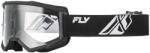 FLY Racing Focus motokrossz szemüveg fekete-fehér II, átlátszó plexivel