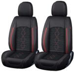 Carguard Husa scaun Huse auto premium 5 locuri Carguard Deluxe piele ecologică perforată și textil - negru - rosu închis (HSA018)