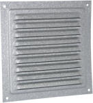 Dalap Galvanizált szellőzőrács karima nélkül, rovarhálóval és fix zsaluval 125x125 mm (549)