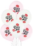  Kiss Me, Csók léggömb, lufi 6 db-os 12 inch (30 cm) (MLG070255)
