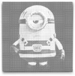  PontPöttyöző - Minion - Fogoly 001 Méret: 50x50cm, Keretezés: Keret nélkül (csak a vászon), Szín: Piros