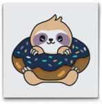  Festés számok szerint - Lassúmozduló egy fánkban Méret: 30x30cm, Keretezés: Kartonlemezen