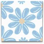  Gyémántszemes kirakó - Kék virágok Méret: 50x50cm, Keretezés: Keret nélkül (csak a vászon), Gyémántok: Négyzet alakú