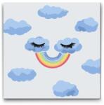  Festés számok szerint - Szivárvány szemei Méret: 50x50cm, Keretezés: Kartonlemezen