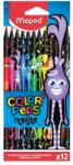 Maped Color`Peps Monster Színes ceruza készlet, háromszögletű, 12 különböző szín (IMA862612)