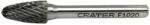 CRATER Turbómaró Kem. Fém Csúcsos F-Tip10X20X6mm Bliszteres Kerek Orrú (322N191-10)
