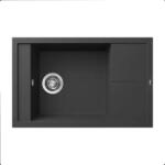 Elleci ELLECI- Mosogatótálca Unico 305 78x50 Granitek egymedence + csepptálca G40 Nero (LGU30540) - ellecimarkabolt