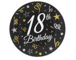  Happy Birthday 18 B&C papírtányér 6 db-os 18 cm (MLG164527)
