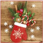  Karácsonyi Glove Full of Xmas szalvéta 20 db-os 33x33 cm (PKK043350)