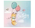  Happy Birthday Fox szalvéta 20 db-os 33x33 cm (MLG164800)