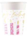  Happy Birthday Candles papír pohár 8 db-os 200 ml FSC (PNN96627)