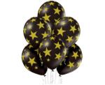  Csillagos Black Star léggömb, lufi szett 6 db-os 30 cm (12 inch) (MLG000313) - sandori