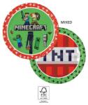  Minecraft Green papírtányér 8 db-os 23 cm FSC (PNN95441) - sandori