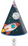  Űr Rocket Space parti kalap, csákó 6 db-os FSC (PNN93738) - sandori