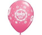  Baby Girl Pink Mix léggömb, lufi 6 db-os 11 inch (28 cm) (MLG177993) - sandori