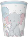  Baby elefánt Blue Balloon papír pohár 8 db-os 250 ml (PKK046535) - sandori