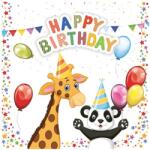  Happy Birthday Star szalvéta 20 db-os 33x33 cm (PKK020283) - sandori