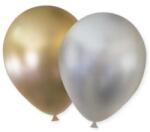  Arany-Ezüst Shiny léggömb, lufi 6 db-os (PNN93399) - sandori