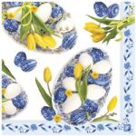  Húsvét Blue Folk Eggs szalvéta 20 db-os 33x33 cm (PKK042711) - sandori