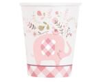 Rózsaszín Elefánt Floral papír pohár 8 db-os 266 ml (MLG822294) - sandori