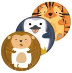  Állatos Zoo papírtányér 8 db-os 23 cm FSC (PNN96598)