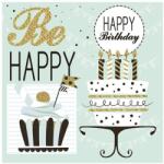  Happy Birthday Mint szalvéta 20 db-os 33x33 cm (PKK031982) - sandori