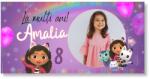 Personal Banner de ziua de naștere cu fotografie - Casa de păpuși a lui Gabby Dimensiunea bannerului: 130 x 260 cm