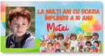 Personal Banner de ziua de naștere cu fotografie - Playmobil Dimensiunea bannerului: 130 x 260 cm