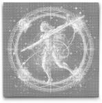  PontPöttyöző - Nyilas Méret: 50x50cm, Keretezés: Műanyagtáblával, Szín: Zöld