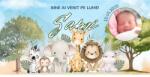 Personal Banner pentru petrecerea bebelușului - Safari Dimensiunea bannerului: 130 x 65 cm