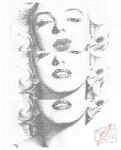  PontPöttyöző - Marilyn Monroe porté Méret: 30x40cm, Keretezés: Keret nélkül (csak a vászon), Szín: Piros