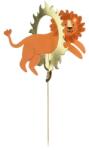 PartyDeco Topper pentru tort - Leu de circ 16 x 16 cm