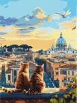 Ideyka Pictură pe numere - Pisici în Roma art_selena_ua 30 x 40 cm Carte de colorat