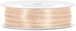 PartyDeco Panglică de satin - Crem 3mm/50m